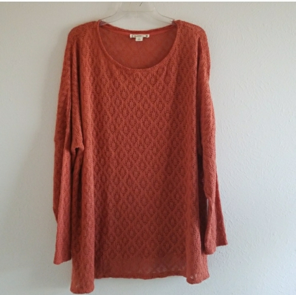 Rust Orange Ruff Hewn Cotton Sweater